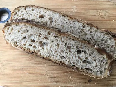 Sourdough baguettes made from discard